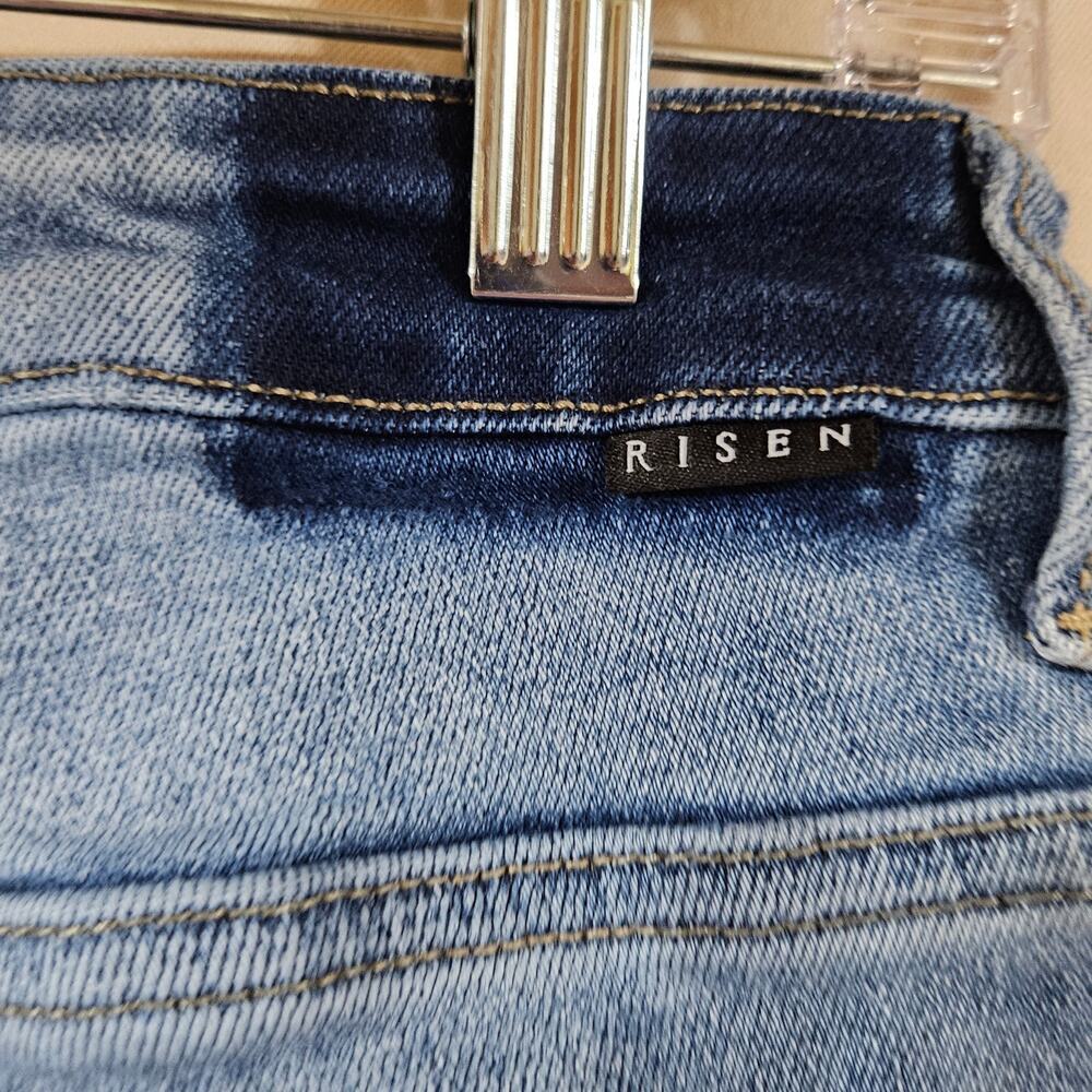 Women's Straight Leg Jeans - Blue - Picture 3 of 9